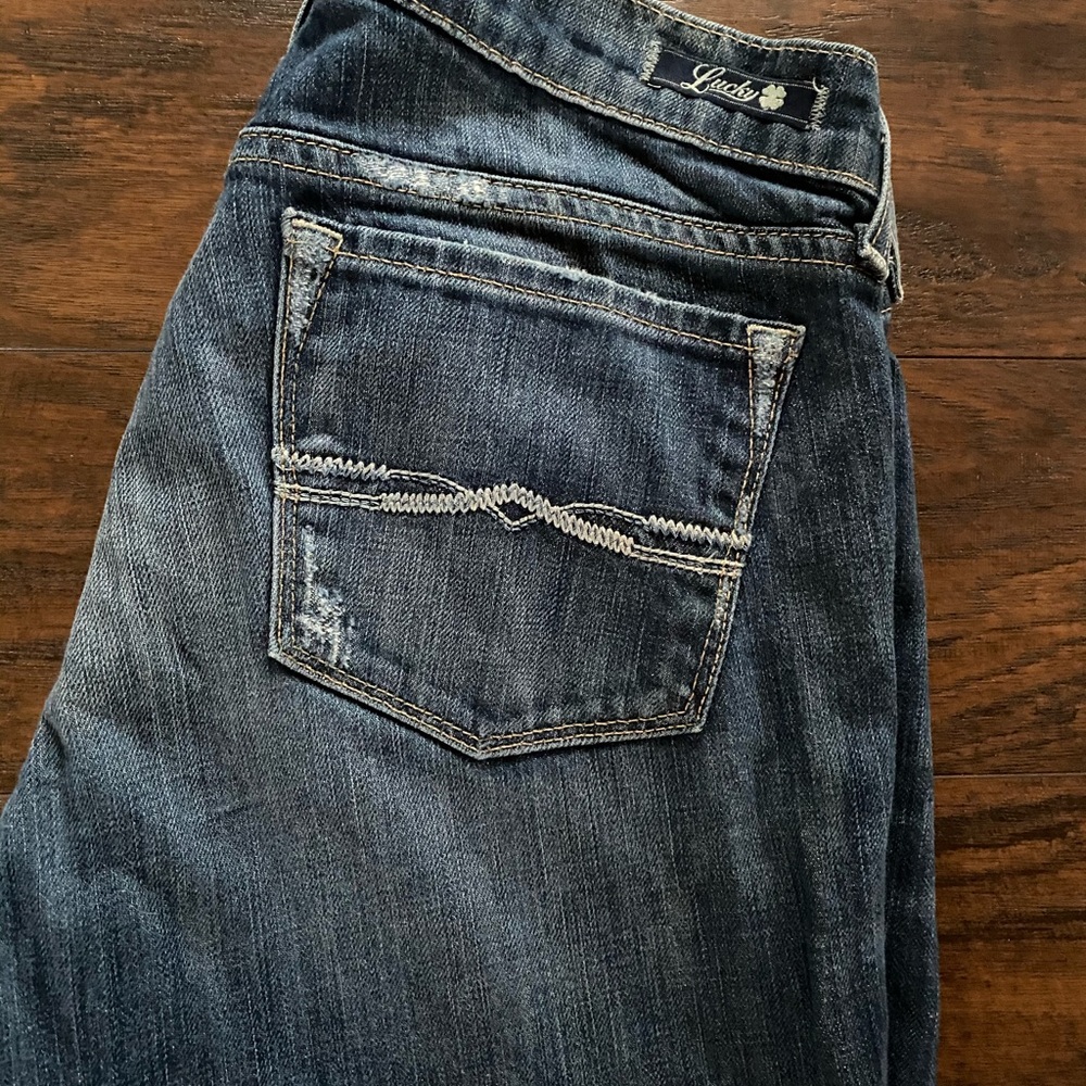 Lucky cropped jeans.